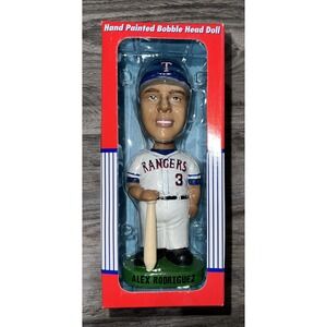 Alex Rodriguez TX Rangers MLB Baseball Hand-Painted‎ Bobblehead Bobble Dobbles